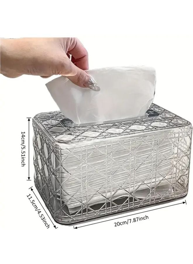 White Tissue Box Cover Decorative Holder Dispenser For Contemporary Home Decor Housewarming Gift - Image 3